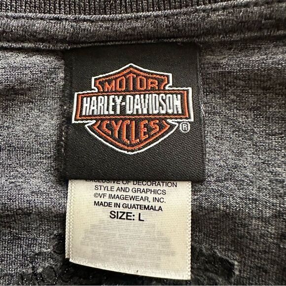 Harley-Davidson‎ Gunmetal Gray Polo with Palm Springs Logo Size Large - Picture 2 of 6
